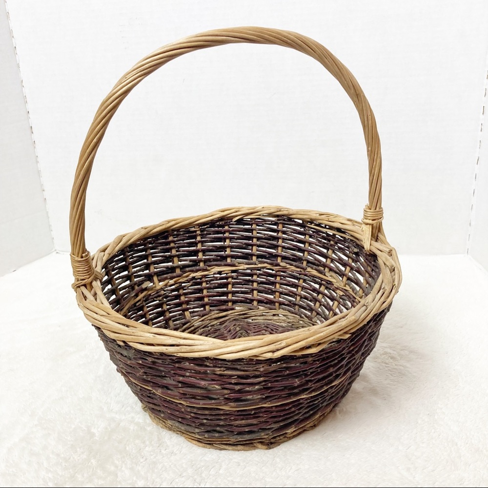 Vintage willow woven basket